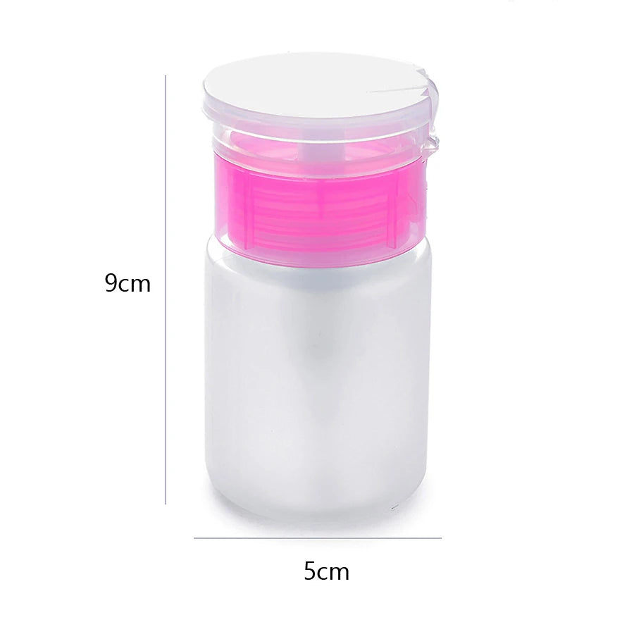 75ml Pump Dispenser, Empty Pressurized Bottle for Makeup Remover, Nail Polish Remover and Acetone Liquid