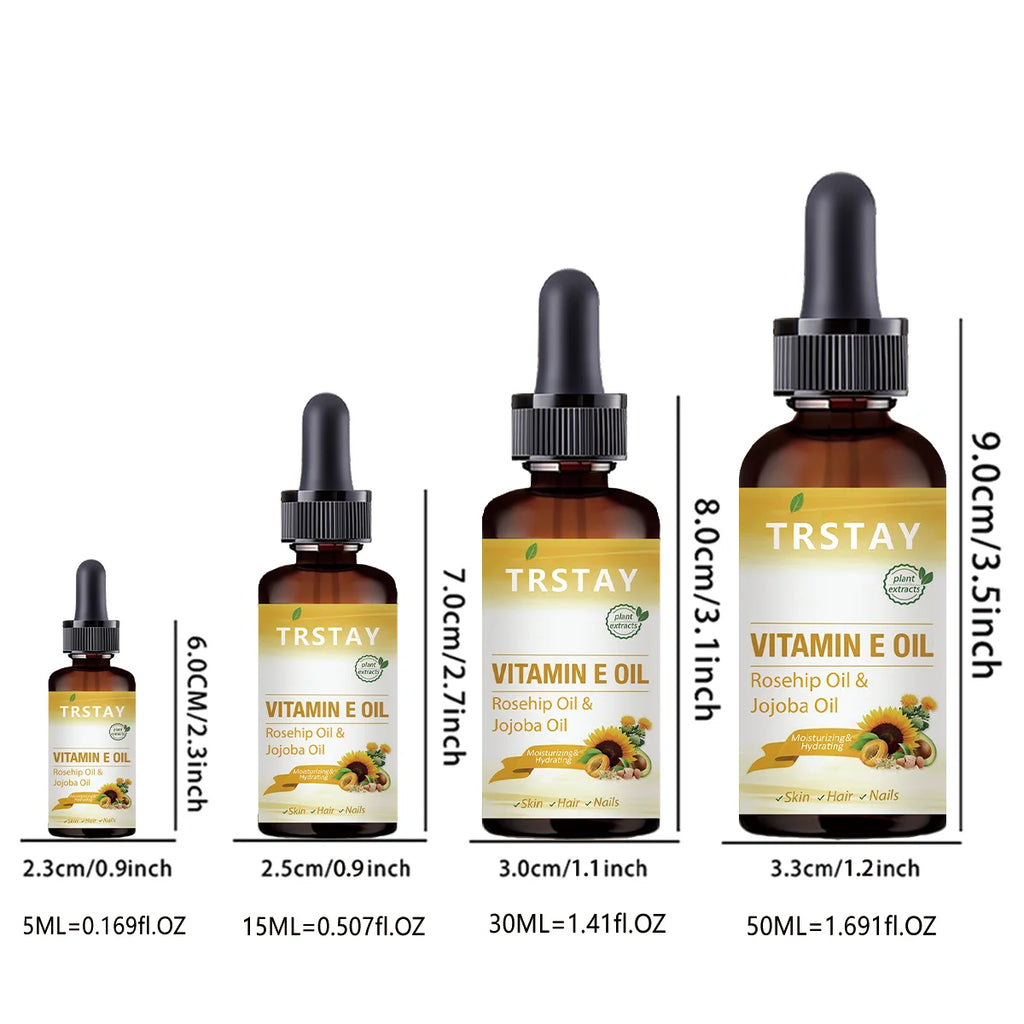 Botanical Extract Vitamin E Oil,Rosehip and Jojoba Oil Blend for Fast Absorption Facial Skin Protection