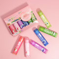 6Pcs Fruit-Flavored Lip Balm Set Aloe Vera Deeply Hydrating Lip Moisturizer Lip Care Product Reduce Lip Lines & Plump Lips
