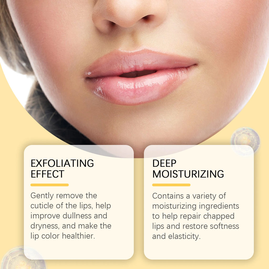 Gentle Lip Exfoliator Scrub Moisturizing Repair Chapped Lips Brighten Lip Color Non Greasy All Seasons Travel Lip Treatment
