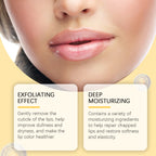 Gentle Lip Exfoliator Scrub Moisturizing Repair Chapped Lips Brighten Lip Color Non Greasy All Seasons Travel Lip Treatment