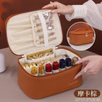 Luxury PU Makeup Bag for Women - Travel Cosmetic Organizer with Zipper Closure, Ideal for Vacation & Gift Use