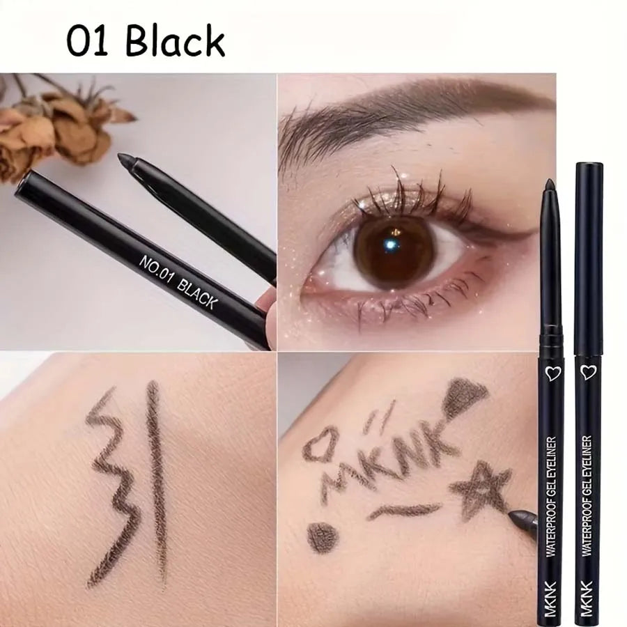 2 In 1 Eyeliner Lip Liner Gel Pencil Waterproof Long-lasting White Black Brown Easy Wear Eyeliner Makeup For Eyes 6 Colors Optio