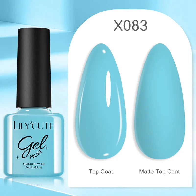 LILYCUTE Nude Crystal Rubber Base Gel Nail Polish Natural Color Semi Permanent UV Gel Soak Off Self Leveling Nail Gel Varnishes