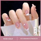 Silver/Gold Metal Gel Metallic Nail Polish Chrome 3D Metal Painted Gel Polish 5ml Liquid Mirror Effect Glossy Shine Manicure