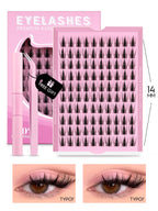 GROINNEYA Cluster Lashes Kit Manga Lashes Natural Eyelash extension Cluster Natural Volume Individual Lashes Mixed Tray Lashes