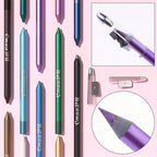 CmaaDu 12 Pcs Set of Waterproof Eyeliner Pens with Shimmering Effects - Includes Eyeshadow Durable and Easy to Color Highlighter