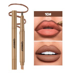 Luxury Matte Lip Liner Long-Lasting Smooth Brown Application for Perfect Outline & Filling, Versatile Shades for All Skin Types