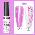 PUETNE 7.5ML Amber Moonlight Cat Magnetic Gel Nail Polish Winter Nails Jelly Glass Cat Eye Soak Off UV Semi-Permanent Varnish