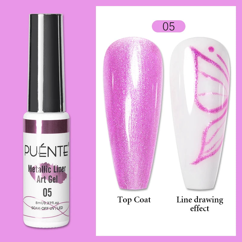 PUETNE 7.5ML Amber Moonlight Cat Magnetic Gel Nail Polish Winter Nails Jelly Glass Cat Eye Soak Off UV Semi-Permanent Varnish