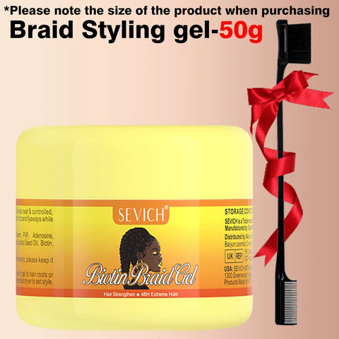 Edge Control Gel Set Hair Braiding Gel Biotin Anti Break Hair Wax Non-Greasy Hair Styling Cream Anti-Frizz Wax Stick For Wig
