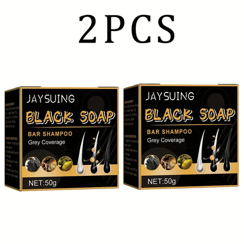 Hair Shampoo Soap Polygonum Multiflorum Black Soap White Hair Repair Soap Hair Care Set Nourishing Anti Dandruff Hair Dye Soap