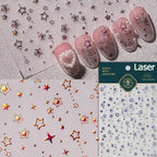 1PC 5D Korean Bronzing Nail Stickers Japanese Gold Silver Star Moon Luxury DIY Nail Art Decoration Decals Manicure Accessories