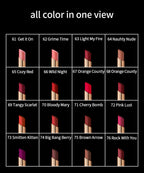 CHARMACY Long Lasting Waterproof Matte Nude Lipstick Luxury Korean Velvet Easy to Wear Lip Stick for Women Makeup Cosmetic