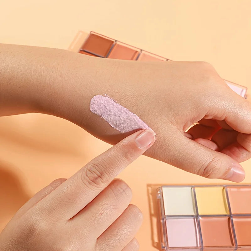 12 Color Concealer Foundation Makeup, Waterproof Skin Tone Correction Concealer, Long-term Full Coverage Makeup Facial Cosmetics