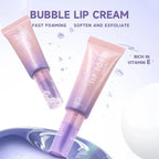 Bubble Lip Exfoliator Foaming Scrub Gentle Cleansing Fast Soften Moisturize Hydrate Nourish Night Balm Daily Lipcare