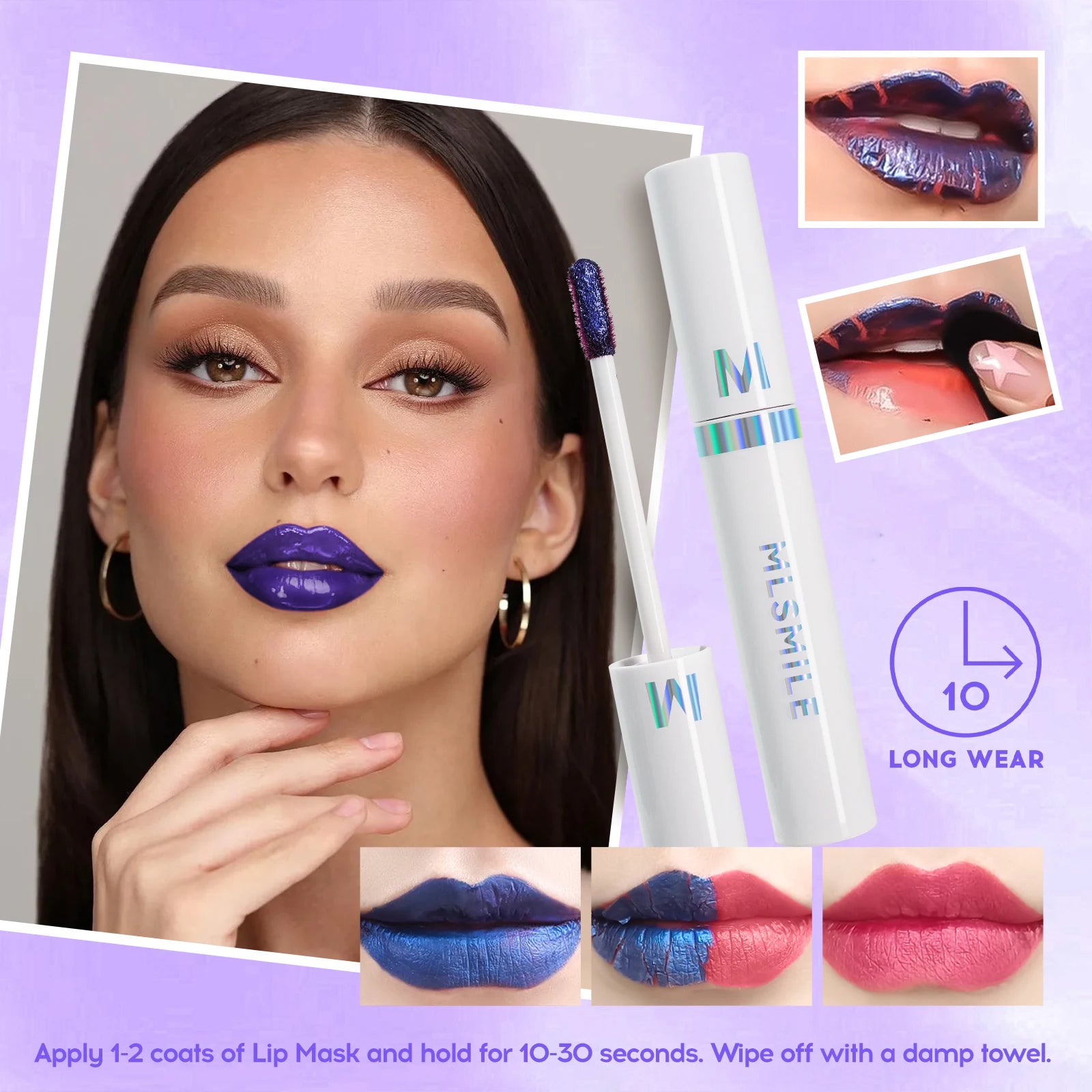 Cracking Lip Stain Wipe Off Pink Lip Tint Transfer Proof Lasting Non-stick Cup Peel Off Metallic Lip Mask Waterproof Cosmetics
