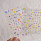 1pcs Dream Flower Window Shell Light Nail Art Stickers Japanese Flower Self Adhesive Stickers Press On Nails Decoration Decals