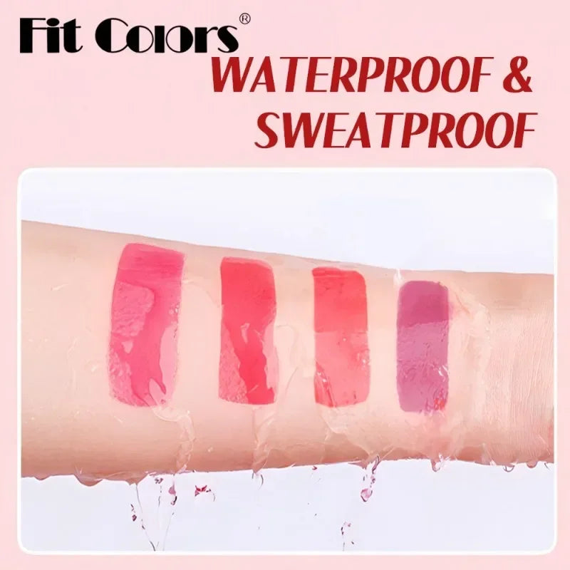 Fruit Juice Red Lip Tint Mirror Water Light Liquid Blush Moisturizing Sexy Lip Gloss Cheek Makeup Long Lasting Color Cosmetic