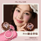 Flower Knows All series Swan Ballet Velvet Embossed Blush Matte Makeup Pressed Blusher Powder Pallet Women Gift Set
