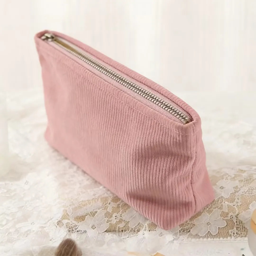 HOMEFISH Fashion Women's Large Zippered Cosmetic Bag Sweet Makeup Travel Organizer for Daily Outdoor Activities