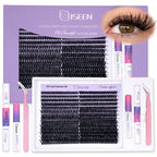 Eyelash Clusters Kit Large Capacity Wispy Individual Lashes Natural DIY Cluster Eyelash Extensions Makeup Tool