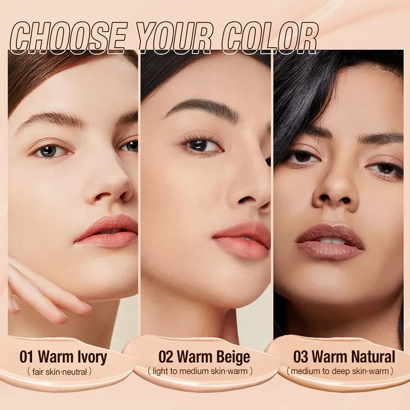 Liquid Foundation High Coverage Makeup Base natural Concealer 6 color longlasting Oil-Control Face Foundation Makeup Cosmetics
