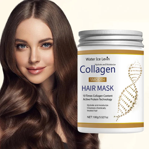 Unisex Keratin Hair Mask, Collagen and Coconut Oil - Deep Care Cream for Long Hair, Moisturizing, Suitable for Dry/Damaged Hair, Suitable for All Types