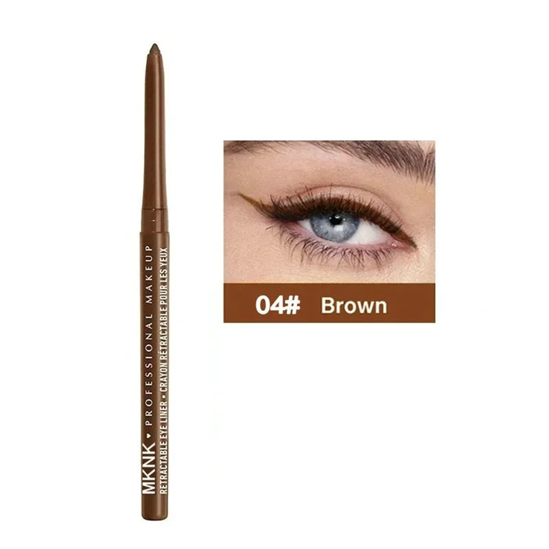 Waterproof Black Eyeliner Pencils Smudge-Proof Long-Lasting Beginner-Friendly Eye Makeup High Pigment Black White Eye Liner Pen