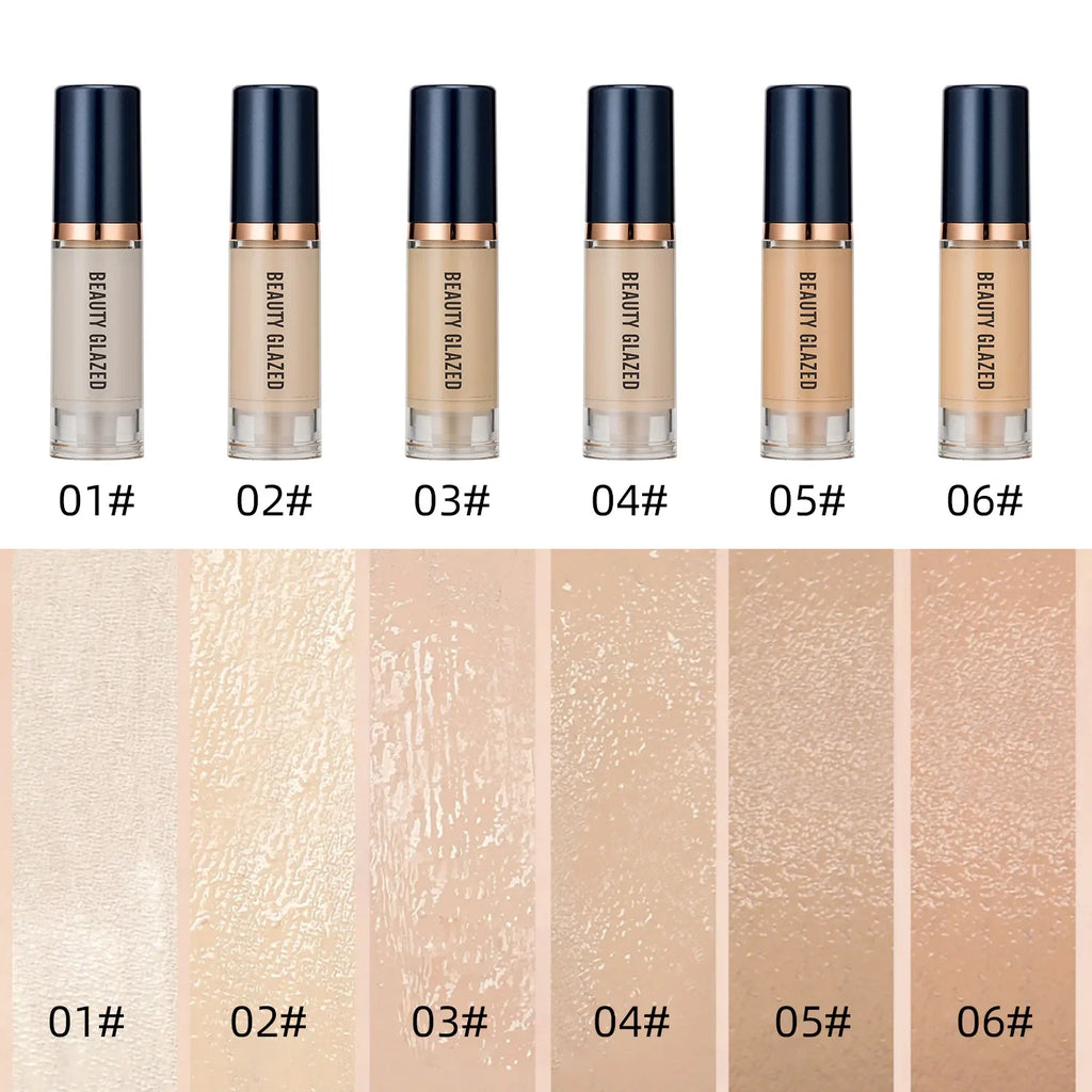 6 Color Face Liquid Foundation Waterproof Long Wear Oil Control Foundation Concealer Liquid Foundation Beauty Makeup Cosmetic