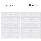 10Pcs Disposable Eyebrow Stencil Sticker Grooming Brow Shaper Template Eyebrow Tattoo Tint Airbrush Auxiliary Make Up Tool