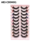 Colored Strip Lashes Fast Shipping Makeup For Clue Mink Eyelashes Full Strip Eyelashes Red Blue Green Eyelashes Wholesale