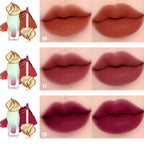 Matte velvet lip glaze, long-lasting waterproof non-sticky, smooth and easy to apply, smudge-proof, moisturizing cream formula