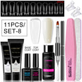 Poly Nail Gel Set for Extension Nails, Long Lasting, Natural-looking, Strong Builder Enhancement for Salon Manicure DIY at Home