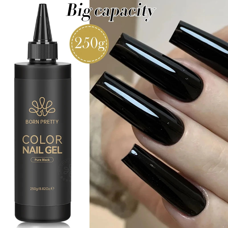 BORN PRETTY 250g Jelly Milky White Pink Translucent Nude Gel Polish Refilled Package Semi Permanent Soak Off UV Nail Art Varnish