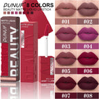 Matte Velvet Lipstick Lip Gloss Waterproof Smooth Long-Lasting Non-sticky Non-transfer Deep Red Nude Y2K Daily&Party Makeup Gift