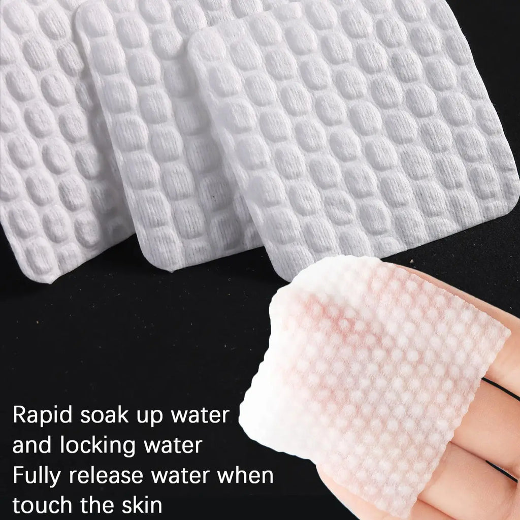 Soft Disposable Nail Polish Remover Pads - Lint-Free Soak Wipe Cleaning Patches for Manicure & Pedicure, Cosmetic Tools for Nail