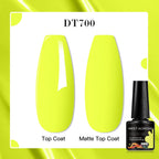 MEET ACROSS 8 Colors Mirror Gel Nail Polish Long-lasting Quick-drying Metallic Gold Silver Red Semi Permanent Varnish Nail Art