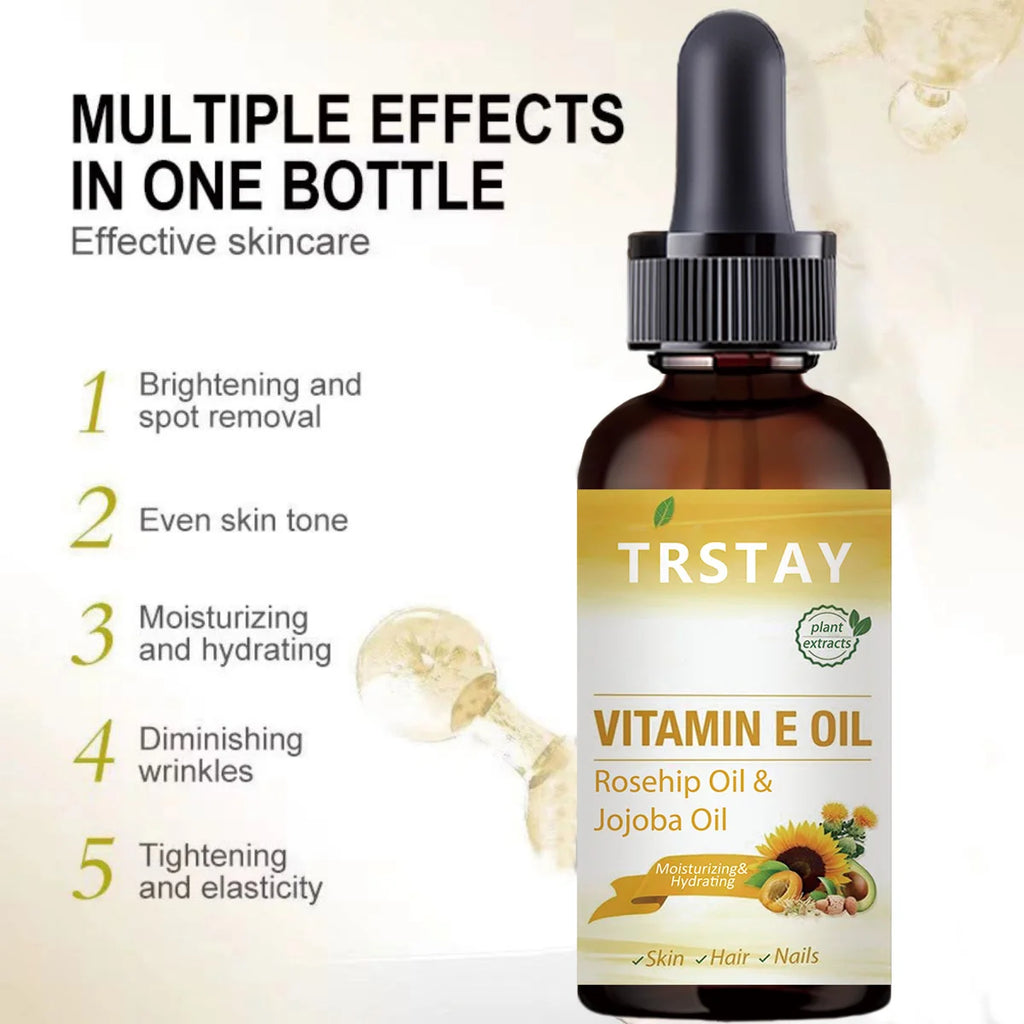 Botanical Extract Vitamin E Oil,Rosehip and Jojoba Oil Blend for Fast Absorption Facial Skin Protection