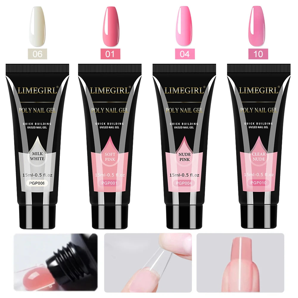 Limegirl Semi-Permanent  8ml Nail Gel Polish Kit With USB UV Lamp Soak Off Base&Top Coat Varnish Manicure Set  for Nails Salons