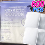 100/600Pcs Disposable Makeup Removal Cotton Pads for Facial Cleaning Wet Application Portable Double-sided Cosmetic Cotton Pads