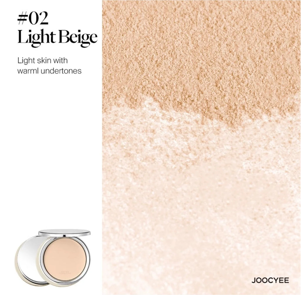JOOCYEE Skin-melting Pressed Powder SILKY SOFT POWDER FOUNDATION Silver Bow Limited Edition Long-lasting Natural Makeup
