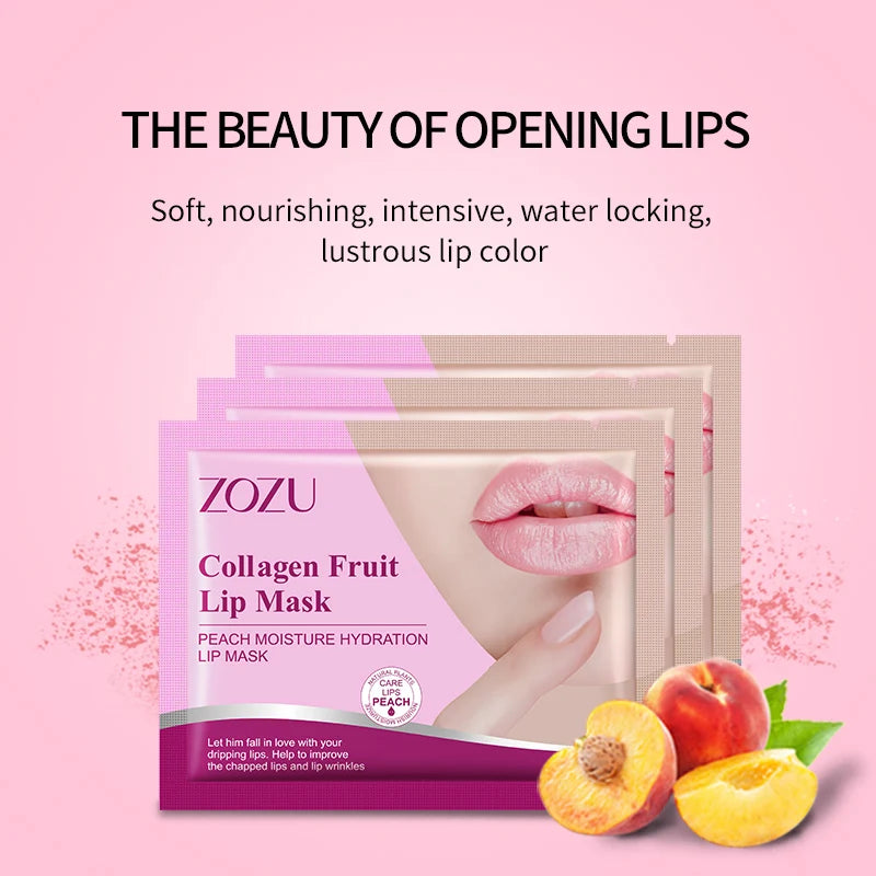 10pcs ZOZU Crystal Collagen Lip Mask Plump Lips Moisturizing Anti Wrinkles Nourishing Lip Patches Plumper Beauty Skin Care