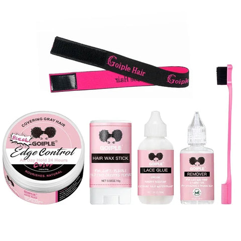 GOIPLE Edge Control Gel for Covering Gray Hair Filling In Thin Areas Black Styling Wax Strong Hold Broken Hair Finishing Pomade