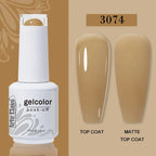 Arte Clavo Transparent Nude Pink Color Jelly Gel Nail Polish Semi Permanent 15ml Top Coat Soak Off UVLED Varnish Nail Art Design