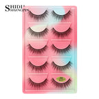 3/5 Pairs Hot Sale Natural Long 3D Mink Lashes Soft Short Faux Cils Handmade Fake Lashes Makeup Tool Eyelash Extension Maquiagem