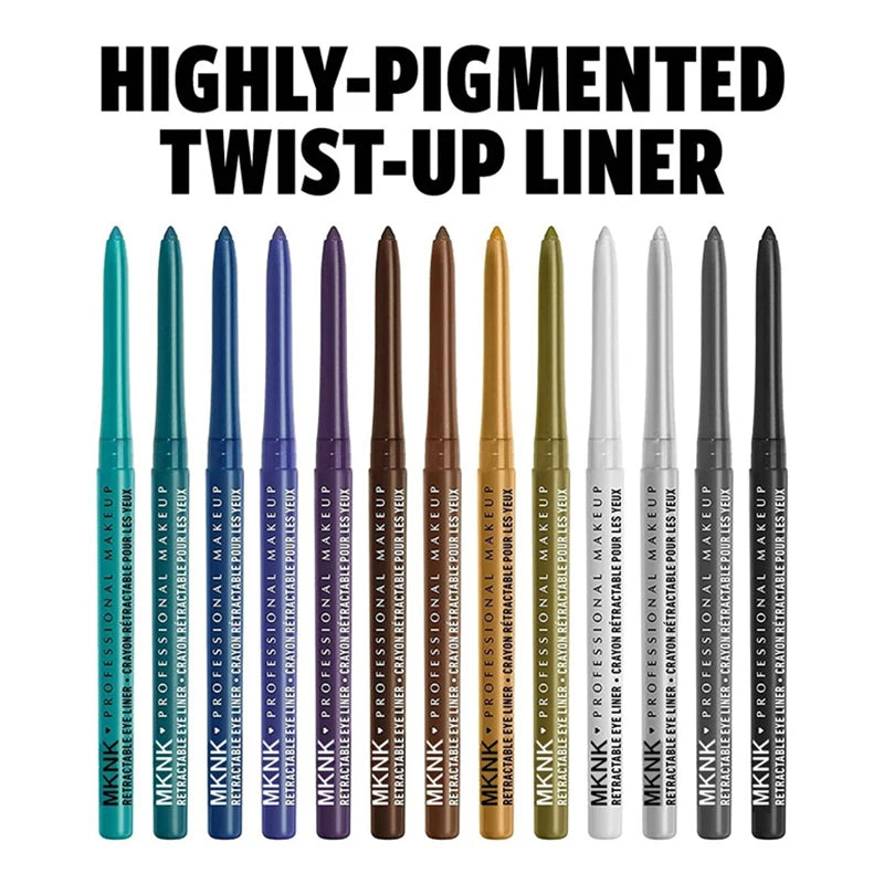 Waterproof Black Eyeliner Pencils Smudge-Proof Long-Lasting Beginner-Friendly Eye Makeup High Pigment Black White Eye Liner Pen