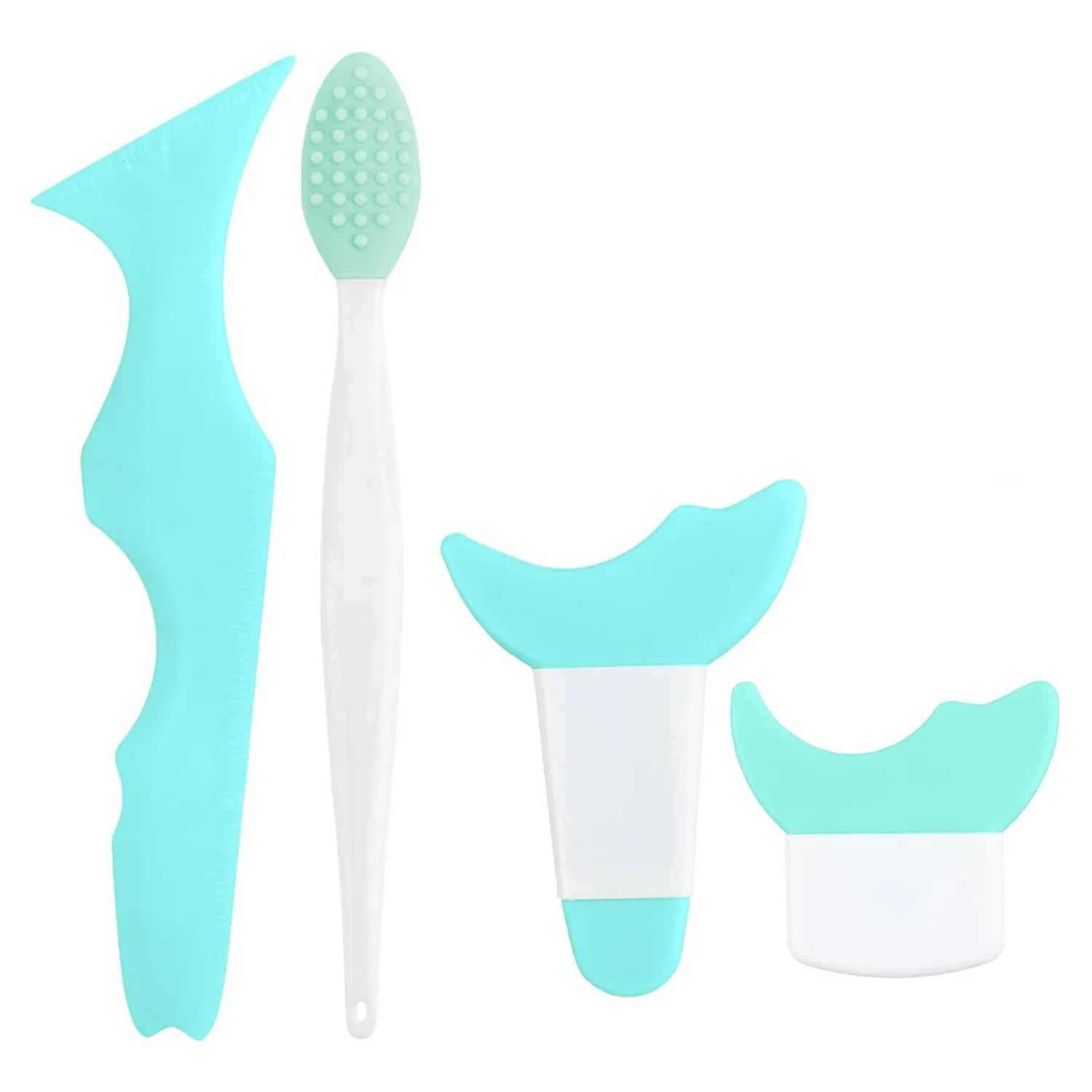 4Pcs Set Eye Makeup Assistance Tool Set With Nose Brush Silica Gel Multifunctional Makeup Tools For Women  eye brow shaper