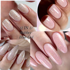 LILYCUTE Nude Crystal Rubber Base Gel Nail Polish Natural Color Semi Permanent UV Gel Soak Off Self Leveling Nail Gel Varnishes