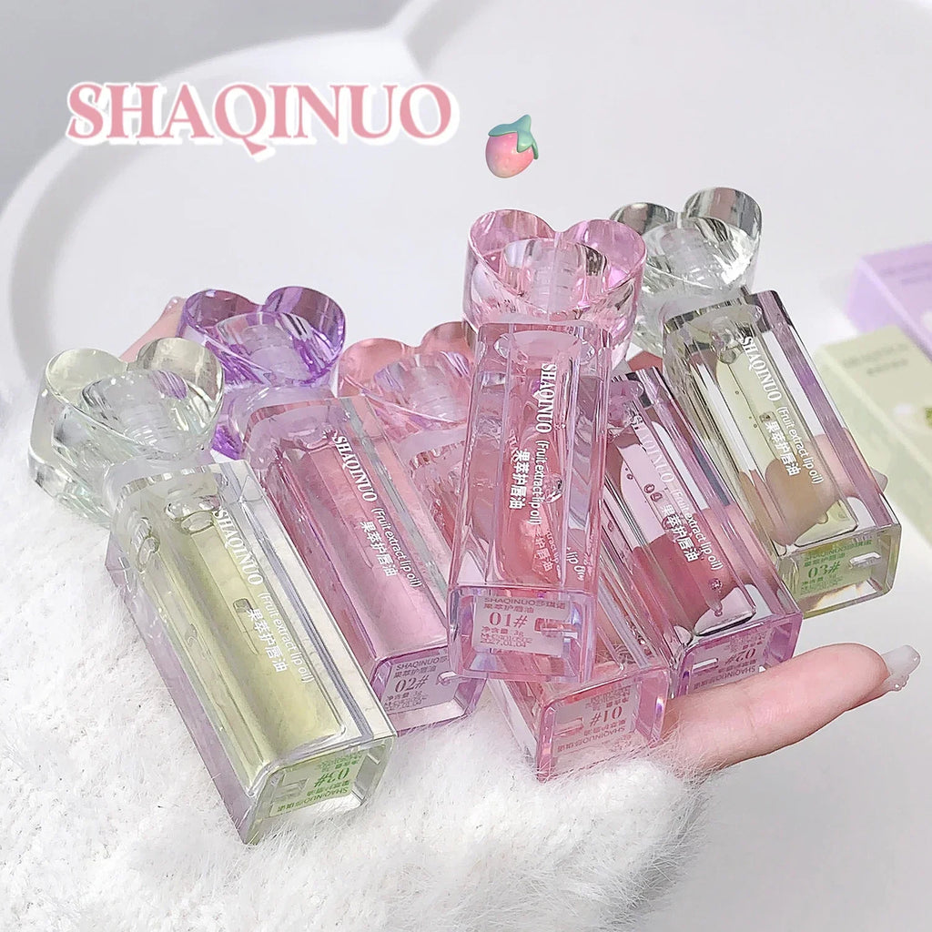 Plumping Jelly Lip Gloss Lasting Moisturizing Transparent Lip Oil Water Light Mirror Peach Lipstick Women Lips Makeup Cosmetics